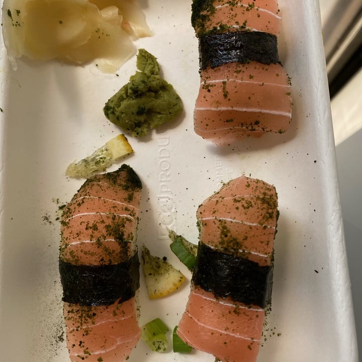 photo of Beyond Sushi (W 56th Street) “Tuna” sashimi shared by @janetisvegan on  24 Jul 2021 - review