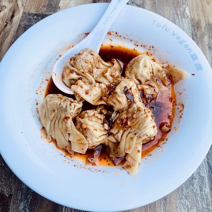 review photo of Tofu Vegan Wontons In A Spicy Sauce shared by @firavounaki on 13 Nov 2022 - review