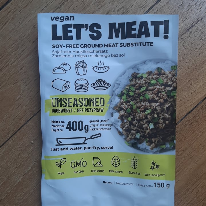 photo of Vegan let's meat Soy-free ground meat substitute shared by @caterinag on  07 Jul 2022 - review