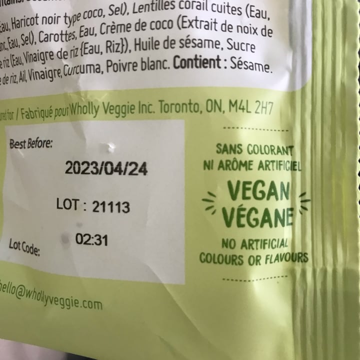 review photo of Wholly veggie Veggie-Full meals- Coconut Cauliflower shared by @herbelo1 on 29 Dec 2021 - review