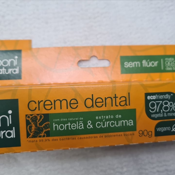 photo of Boni natural Creme Dental Curcuma Boni Natural shared by @lucimendes on  08 Jun 2022 - review