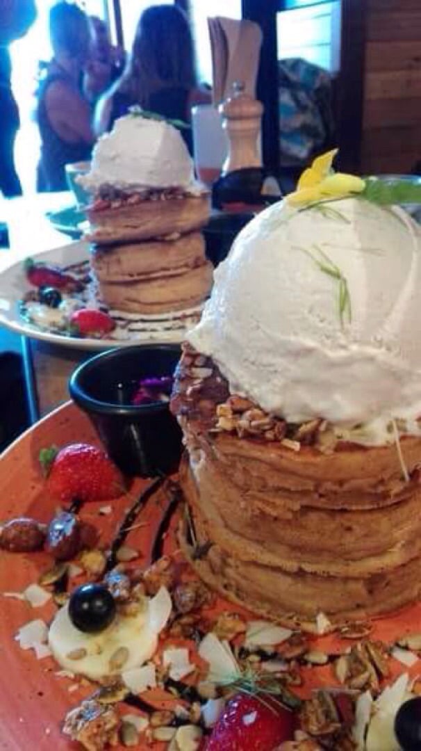 review photo of Preach Cafe Banana Pancakes shared by @plantbasedmands on 04 Oct 2018 - review