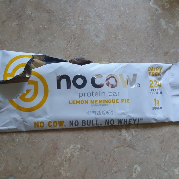 photo of No Cow Lemon Meringue Pie Protein Bar shared by @pattymvegan on  06 May 2021 - review