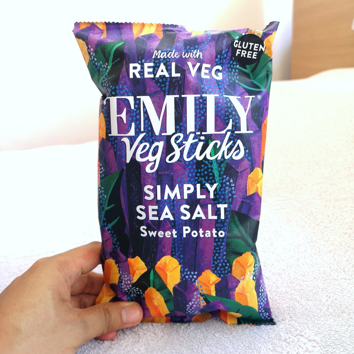 Veg Crisps Sweet Potato Sticks Sea Salt from Emily Snacks - Vegan ...