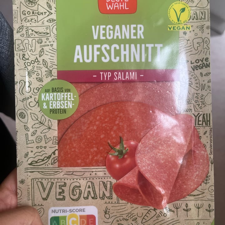 photo of REWE Beste Wahl Veganer Aufschnitt - Typ Salami shared by @joyaquino on  23 Sep 2022 - review