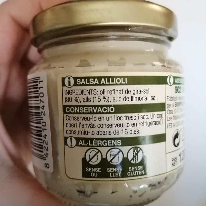 photo of Bonpreu Allioli shared by @valeriagarcia on  01 Sep 2020 - review