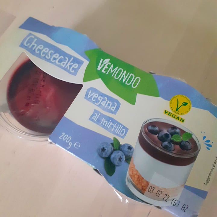 review photo of Vemondo Cheesecake vegana al mirtillo shared by @beatricetralla on 21 Jun 2022 - review