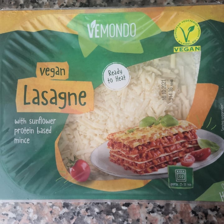 photo of Vemondo Lasagne Vegana shared by @joanacruz on  09 Oct 2021 - review