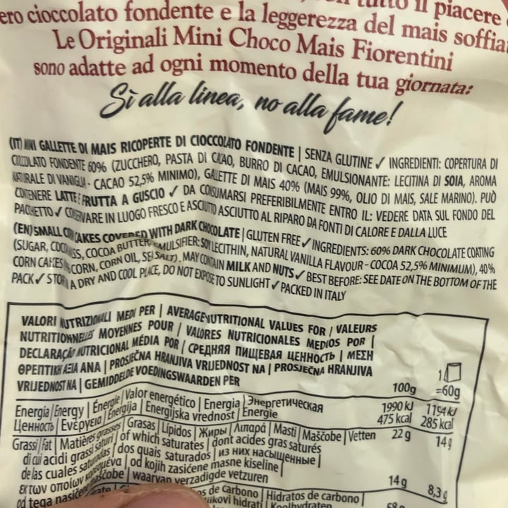 photo of Fiorentini Mini Choco Mais shared by @giuliettaveg on  08 Aug 2021 - review