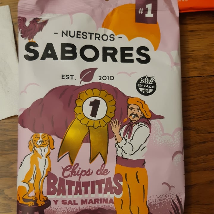 photo of Nuestros Sabores Chips De Batatitas Y Sal Marina shared by @nanubostera on  19 Jul 2021 - review