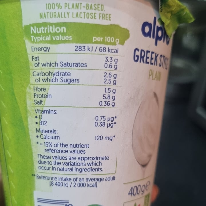 photo of Alpro Alpro greek style plain shared by @aamanda82 on  14 Dec 2022 - review