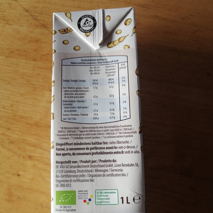 photo of Aldi - Nature active bio Bio Soja Drink shared by @silas-g on  15 Oct 2022 - review
