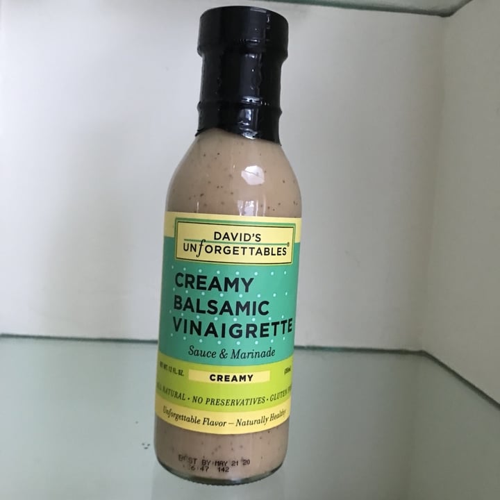 review photo of David’s Unforgettables Creamy Balsamic Vinaigrette Sauce & Marinade shared by @jesshope on 19 Nov 2019 - review
