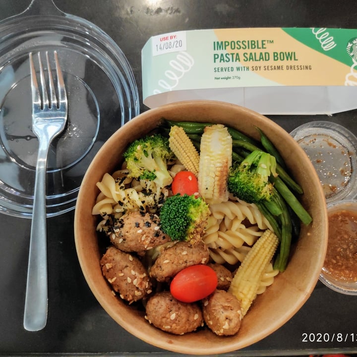 photo of Starbucks Impossible Pasta Salad Bowl shared by @kaytee on  14 Aug 2020 - review