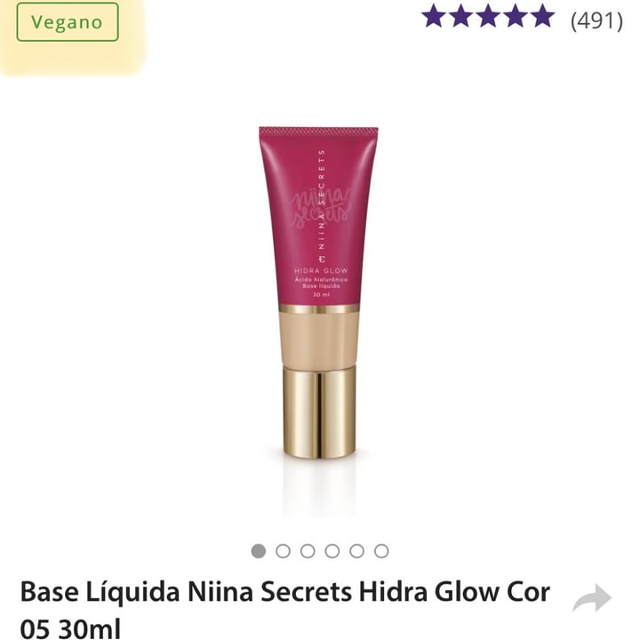 photo of Eudora Base Líquida Niina Secrets Hidra Glow shared by @jessicacolaco on  25 Jul 2021 - review