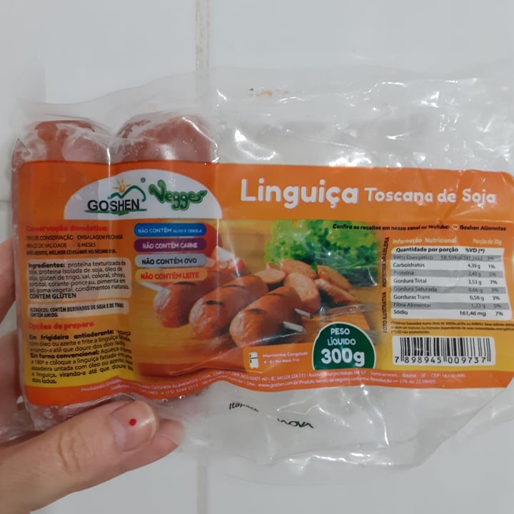 photo of Goshen Vegges linguiça toscana de soja shared by @thatazinha on  12 May 2022 - review