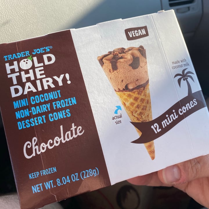 photo of Trader Joe's Hold the Dairy Mini Coconut Non-Dairy Frozen Dessert Cones shared by @kenvanhorn on  28 Jul 2021 - review
