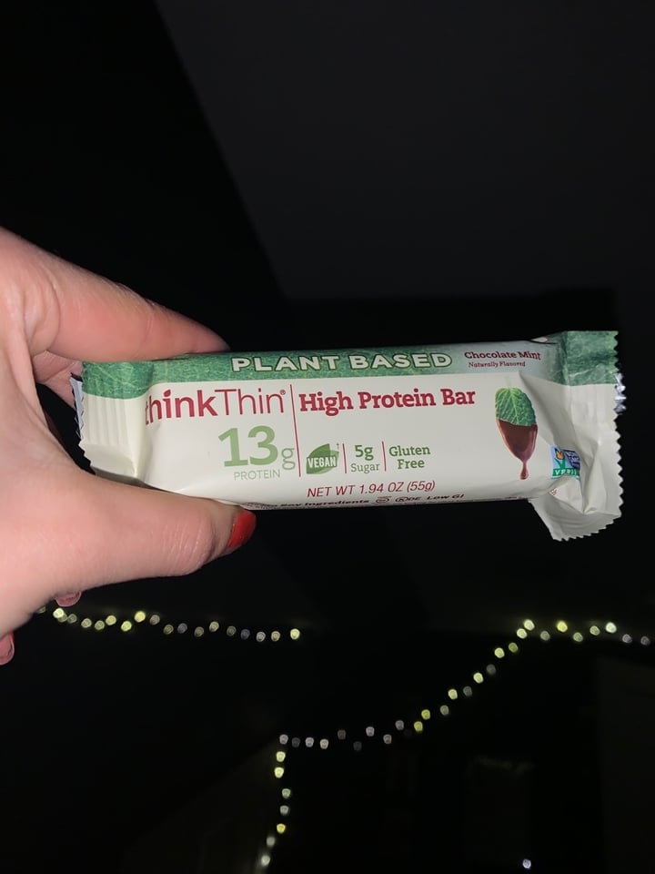 review photo of thinkThin High Protein Bar Plant Based Sea Salt Chocolate Almond shared by @gaxcelson on 22 Jan 2020 - review