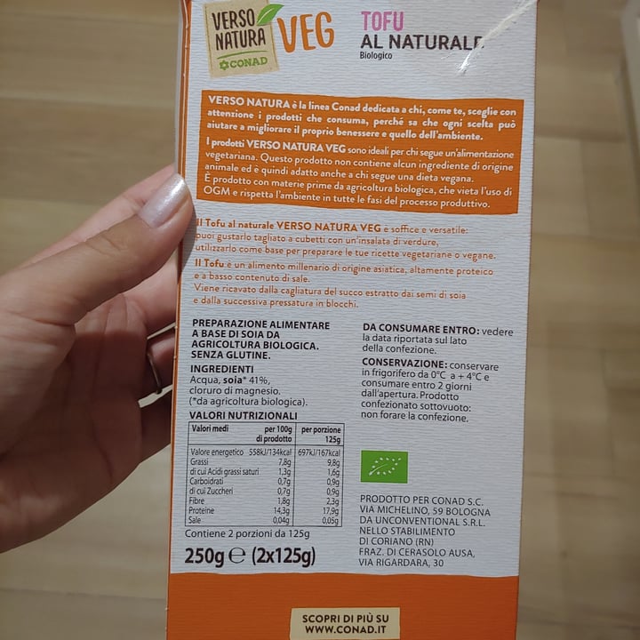 review photo of Verso Natura Conad Veg Tofu al naturale shared by @letiziab on 01 Sep 2022 - review