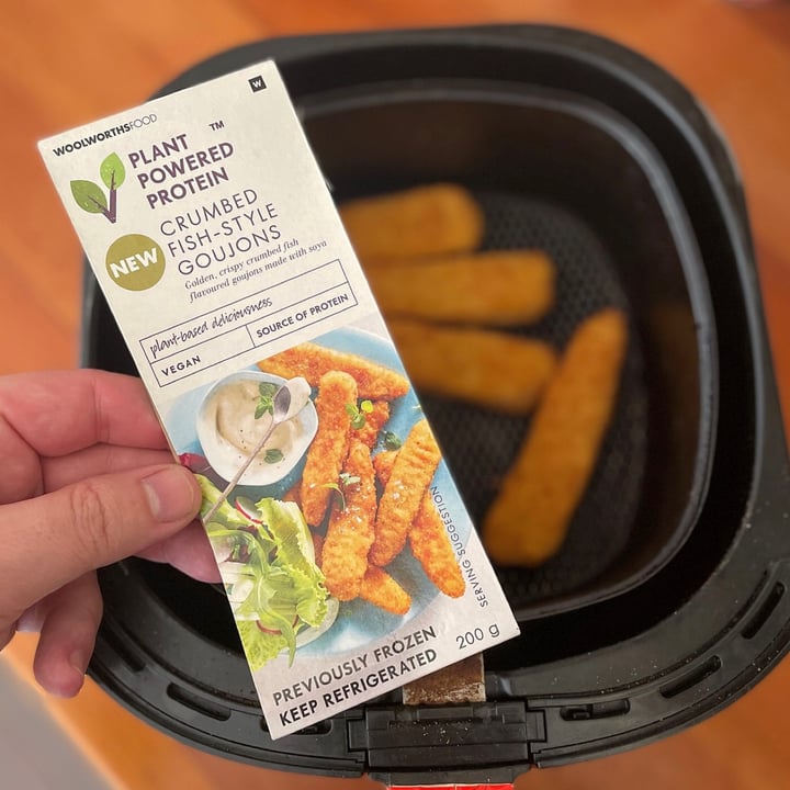 photo of Woolworths Food Crumbed fish-style goujons shared by @capetownvegan on  18 Oct 2021 - review