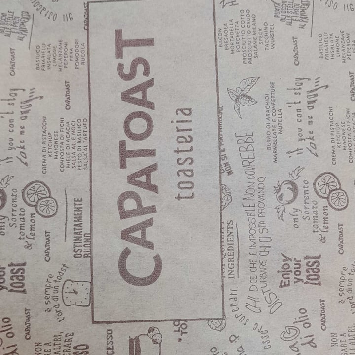 photo of Capatoast Vegano shared by @cipolinno on  01 Jul 2022 - review