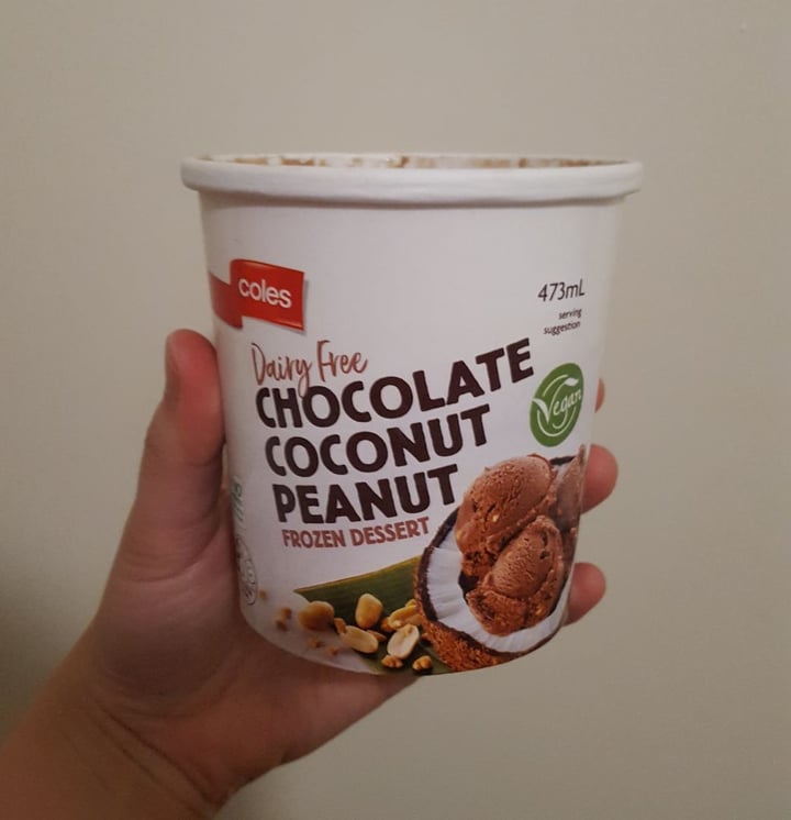photo of Coles Chocolate Coconut Peanut Frozen Dessert shared by @jamieyew on  20 Aug 2019 - review