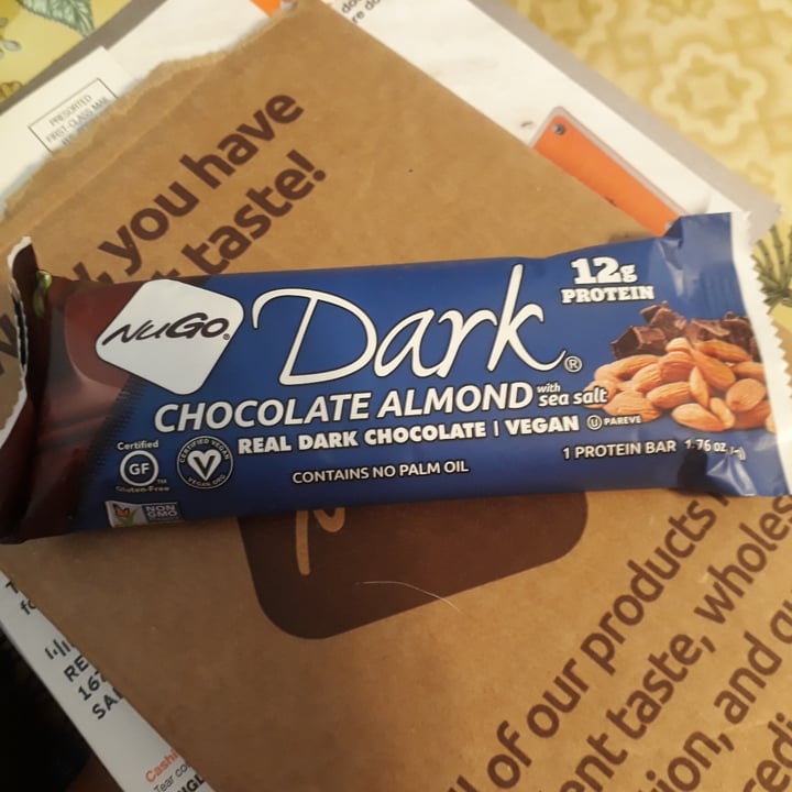 photo of NuGo Dark Chocolate Almond with sea salt shared by @m5giora on  06 Nov 2021 - review