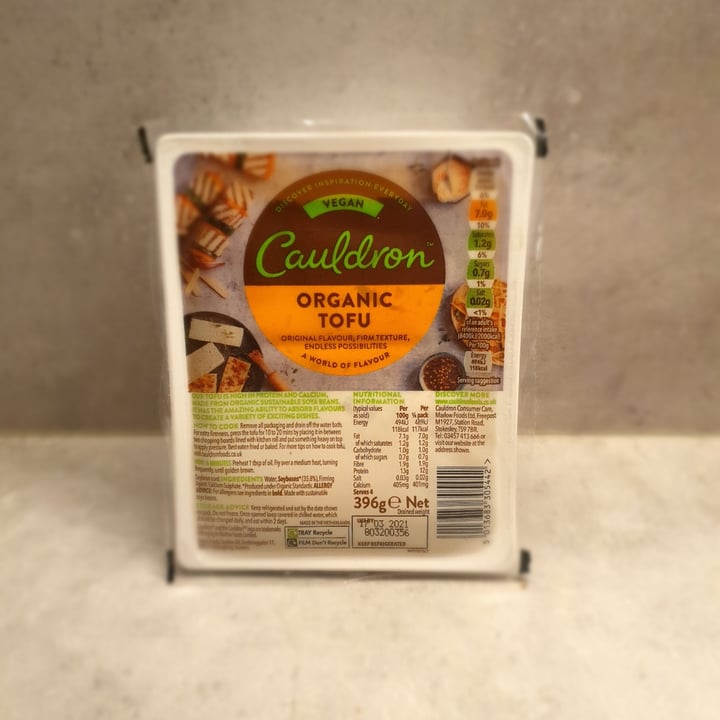 photo of Cauldron Organic Tofu shared by @v3e3r3o on  18 Feb 2021 - review