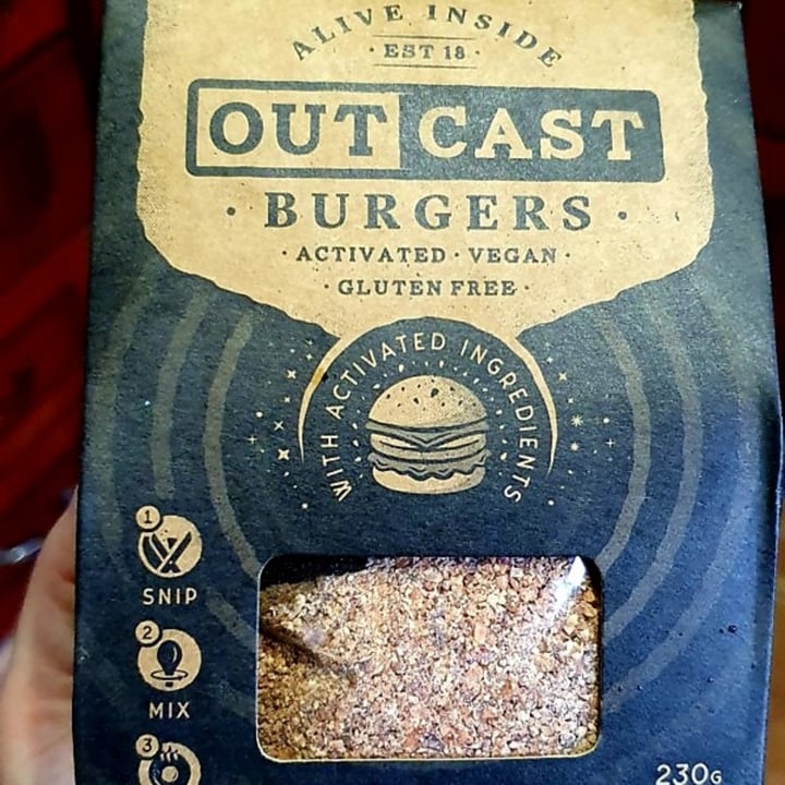 photo of Outcast Foods Activated Burger Mix shared by @livingkindly on  07 Jun 2022 - review
