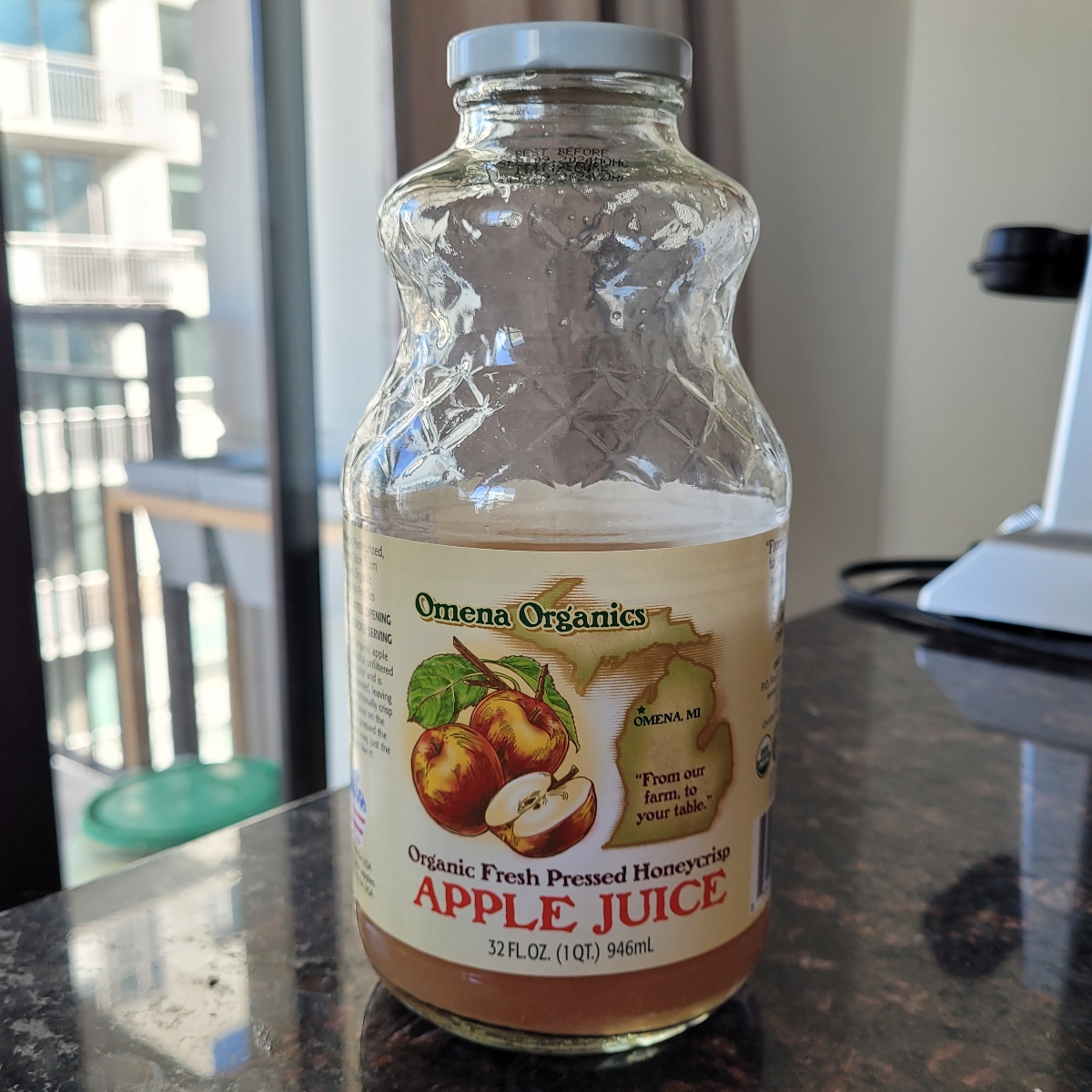 Omena Organics Organic Fresh Pressed Honeycrisp Apple Juice