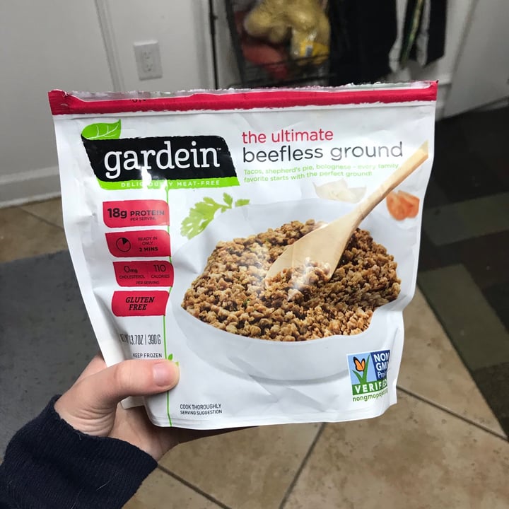 photo of Gardein The Ultimate Beefless Ground shared by @zanderzuku on  03 Feb 2021 - review