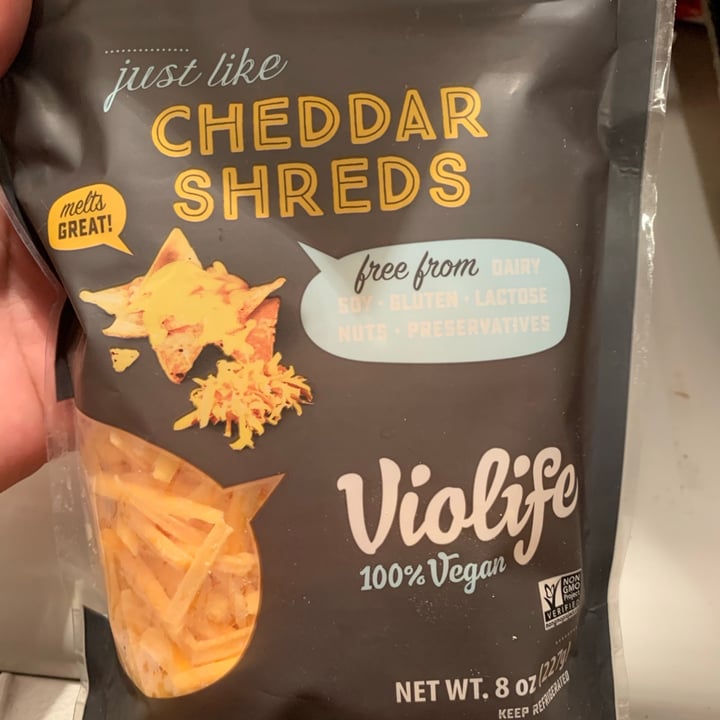 photo of Violife Cheddar Shreds shared by @smoreydvm on  31 Dec 2020 - review