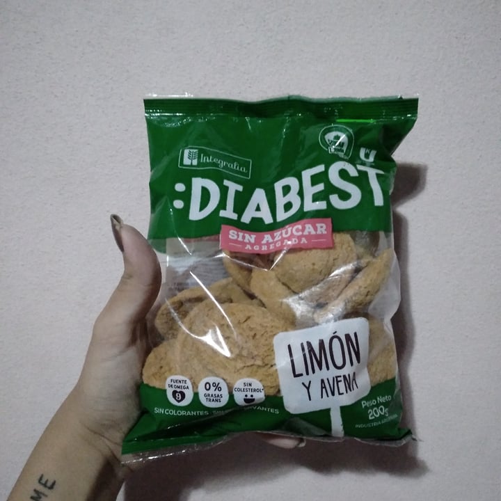 photo of Diabest Galletitas sabor Limón y Avena sin Azucar shared by @anbeltania on  30 Mar 2021 - review