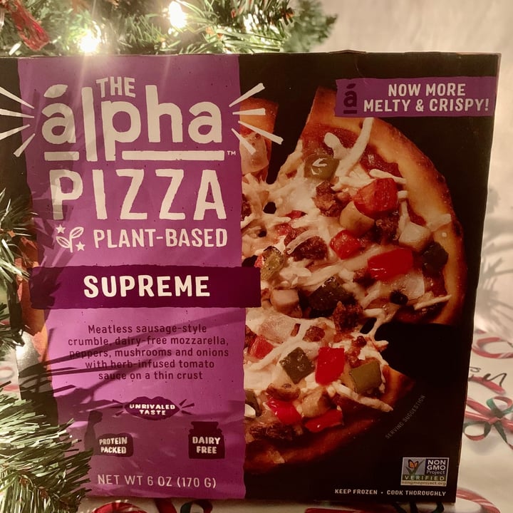 photo of Alpha Foods Supreme Alpha Pizza shared by @onehungryvegan on  06 Dec 2020 - review