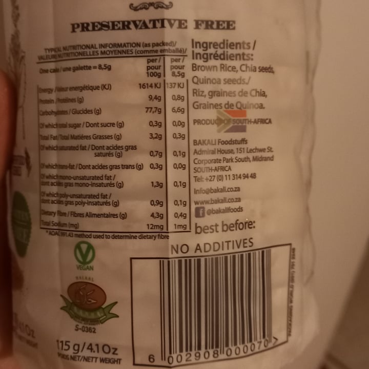 review photo of Bakali Rice Cakes With Chia And Quinoa Seeds shared by @danellehorn1 on 06 Oct 2021 - review