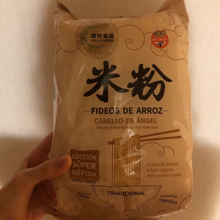 photo of Orox alimentos Fideos de Arroz - Cabello de Angel shared by @juliaarena on  09 Jun 2020 - review