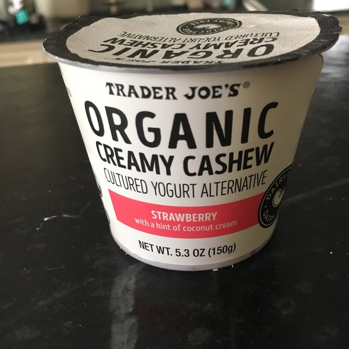 photo of Trader Joe's Organic Creamy Cashew Cultured Yogurt Alternative Strawberry shared by @plantgirl on  16 Sep 2020 - review