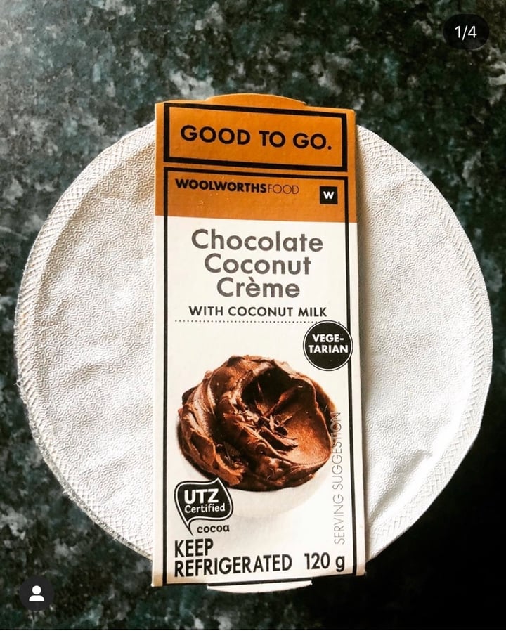 photo of Woolworths Food Chocolate coconut creme shared by @theveganvamps on  06 Apr 2020 - review