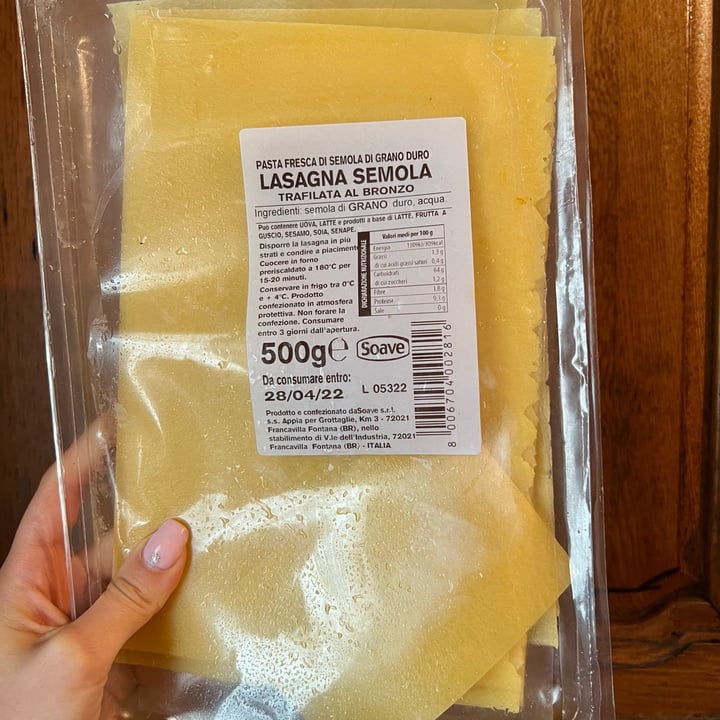 review photo of Soave food Lasagna di semola shared by @francescateddy on 27 Mar 2022 - review
