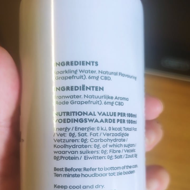 review photo of DOPE Sparkling Grapefruit CBD water shared by @michthevegan on 04 Dec 2022 - review
