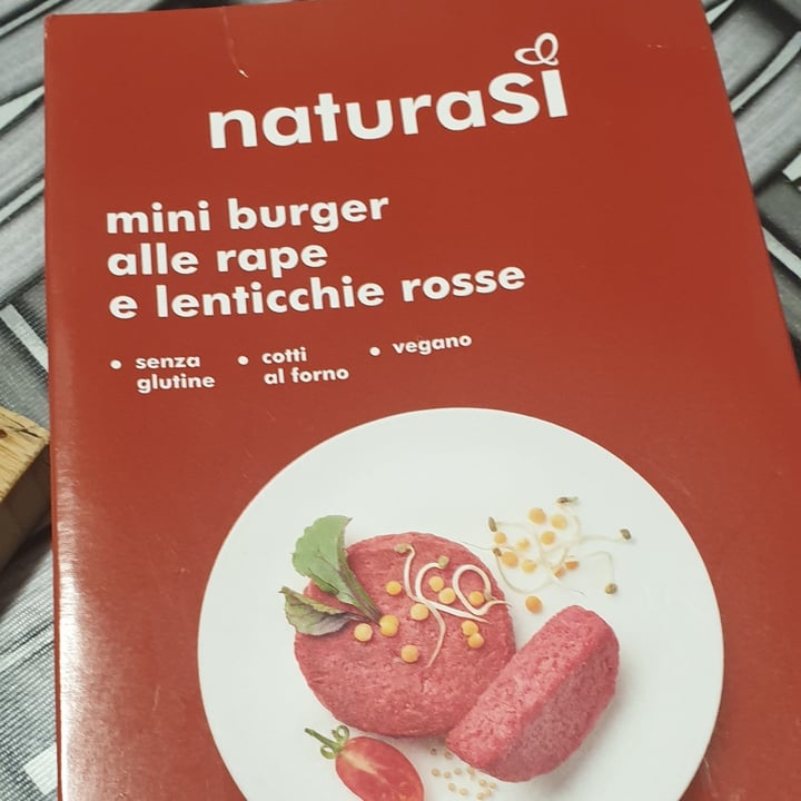 photo of Natura Sì Mini burger Alle Rape E Lenticchie Rosse shared by @gattopachanga1 on  15 Nov 2022 - review