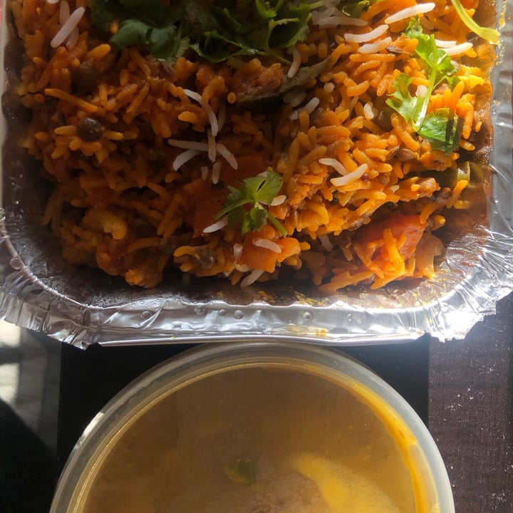 photo of Prashad Café (Kloof Street) Vegetable Biryani and dhal shared by @saigepeters on  02 Jun 2021 - review