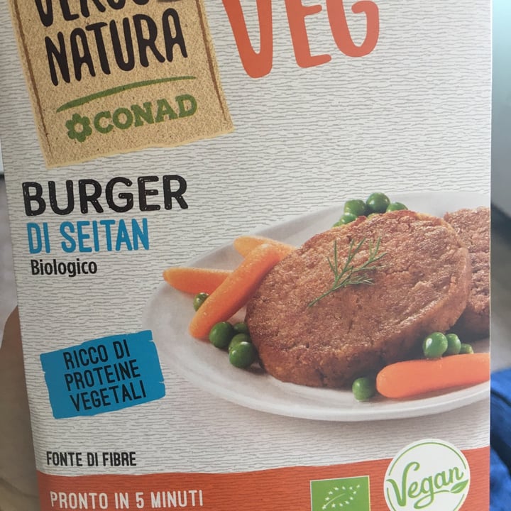 photo of Verso Natura Conad Veg Burger Di Seitan Biologico shared by @vallentina0 on  15 Sep 2021 - review