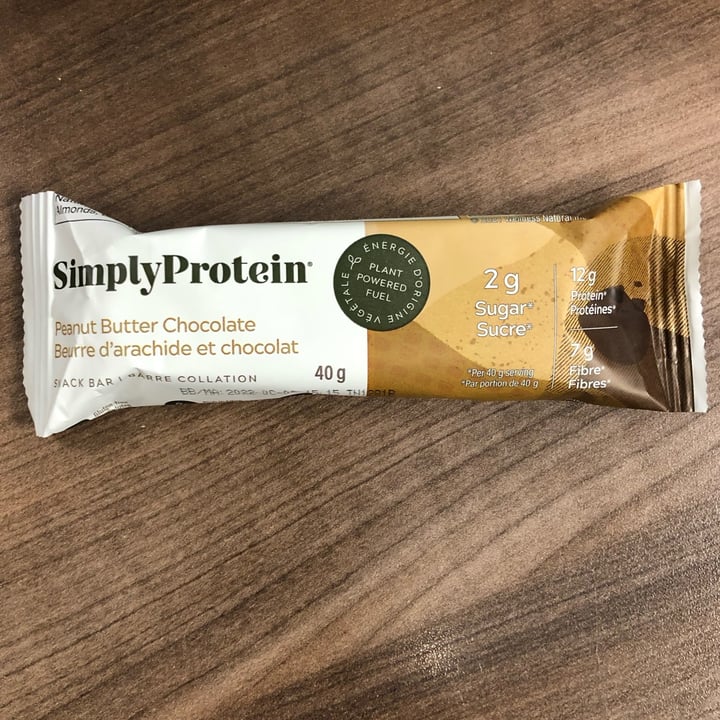 photo of Simply Protein Peanut Butter Chocolate Protein Bar shared by @ethicalehme on  04 Nov 2021 - review