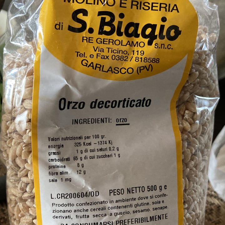 photo of molino e riseria di san biagio Orzo decorticato shared by @ilac74 on  31 May 2022 - review