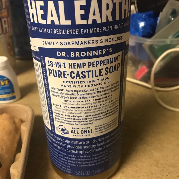 review photo of Dr. Bronner's 18 In 1 Hemp Peppermint Pure-Castile Soap shared by @jonimarie on 27 Jun 2020 - review