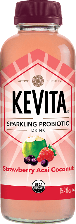 「KeVita Strawberry Acai Coconut Sparkling Probiotic Drink」の料理の写真