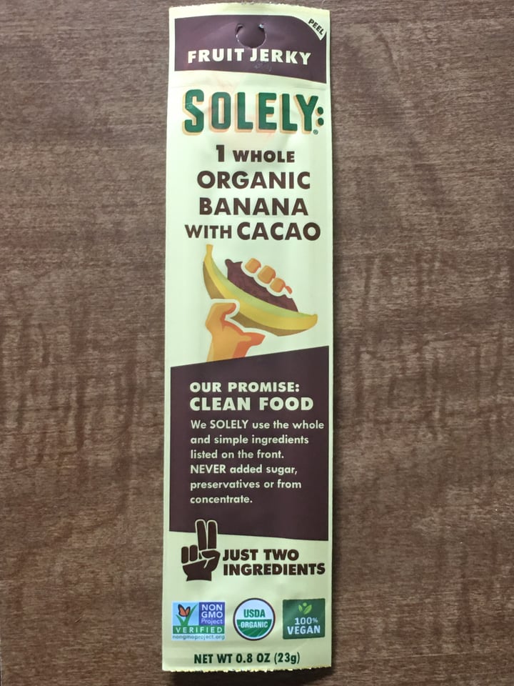 photo of Solely 1 Whole Banana with Cacao Fruit Jerky shared by @skeeter on  11 Jan 2021 - review