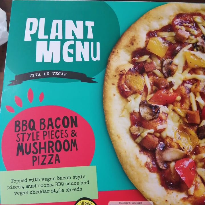 photo of Plant Menu BBQ bacon and mushroom pizza shared by @irune on  11 Jul 2020 - review