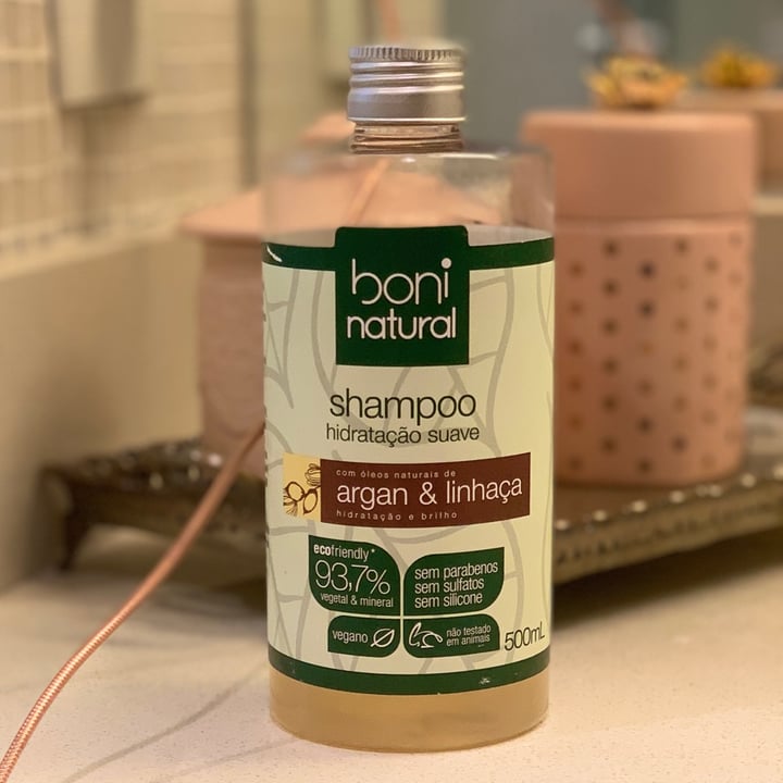 review photo of Boni natural shampoo argan e linhaça shared by @melisacarneiro on 28 Jul 2022 - review